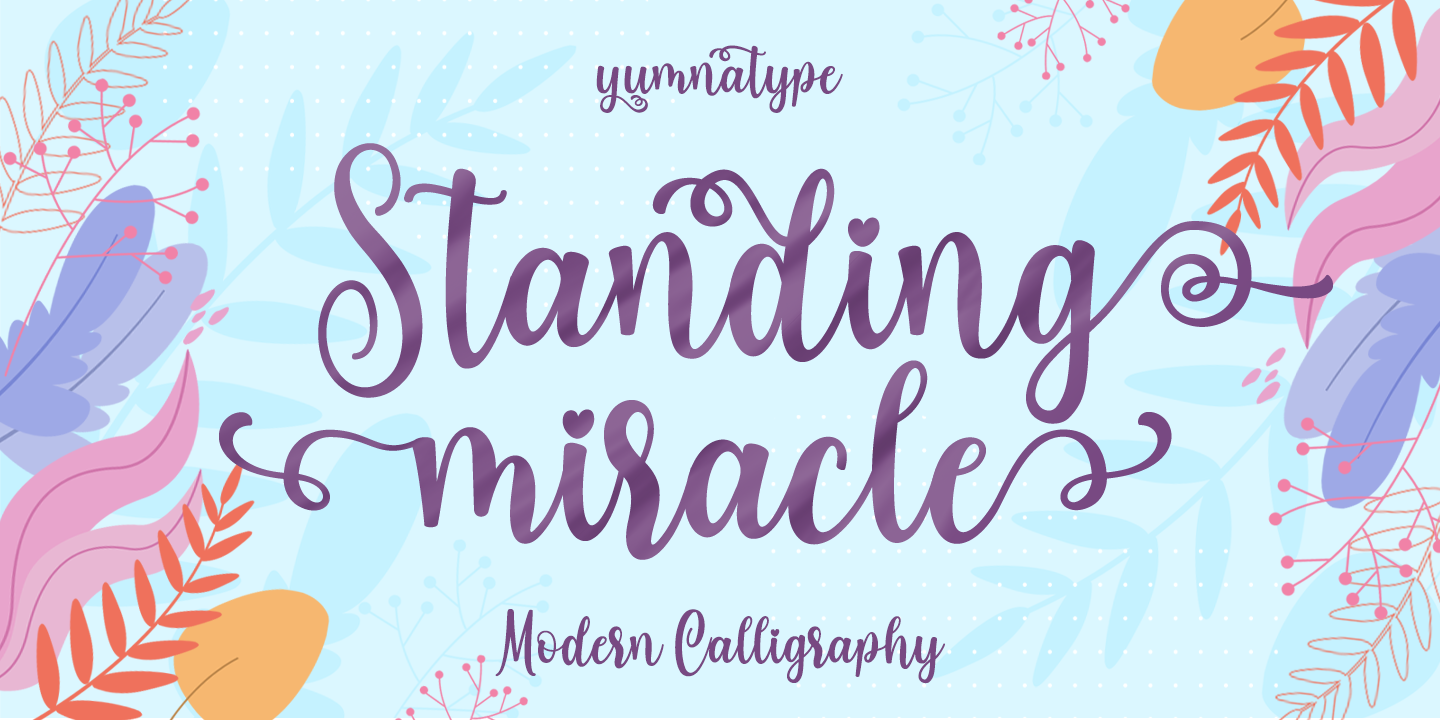 Beispiel einer Standing Miracle-Schriftart